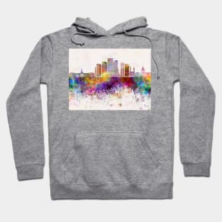 Denver V2 skyline in watercolor background Hoodie